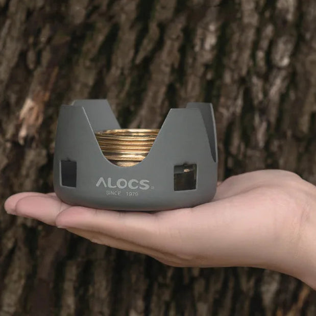 ALOCS Portable Alcohol Stove – Compact Windproof Camping Cooker for Outdoor Heating & Tea Brewing
