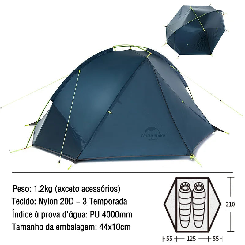 NATUREHIKE Tagar Lightweight Dome Tent for 1-2 People – Ultralight Backpacking Shelter