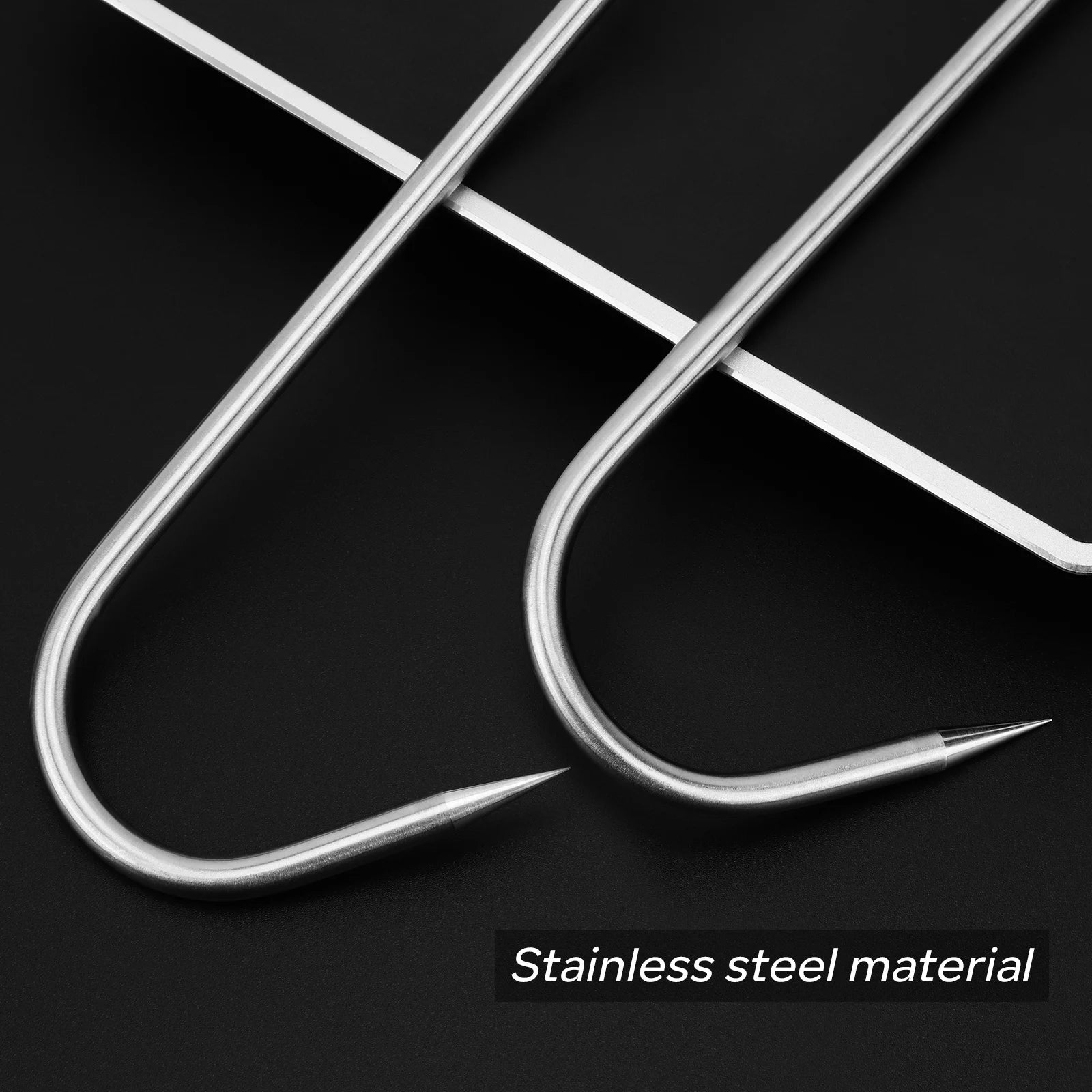 SANLIKE Stainless Steel Fishing Gaff M6/M8 – Spear Hook with Protective Cover for Saltwater Use