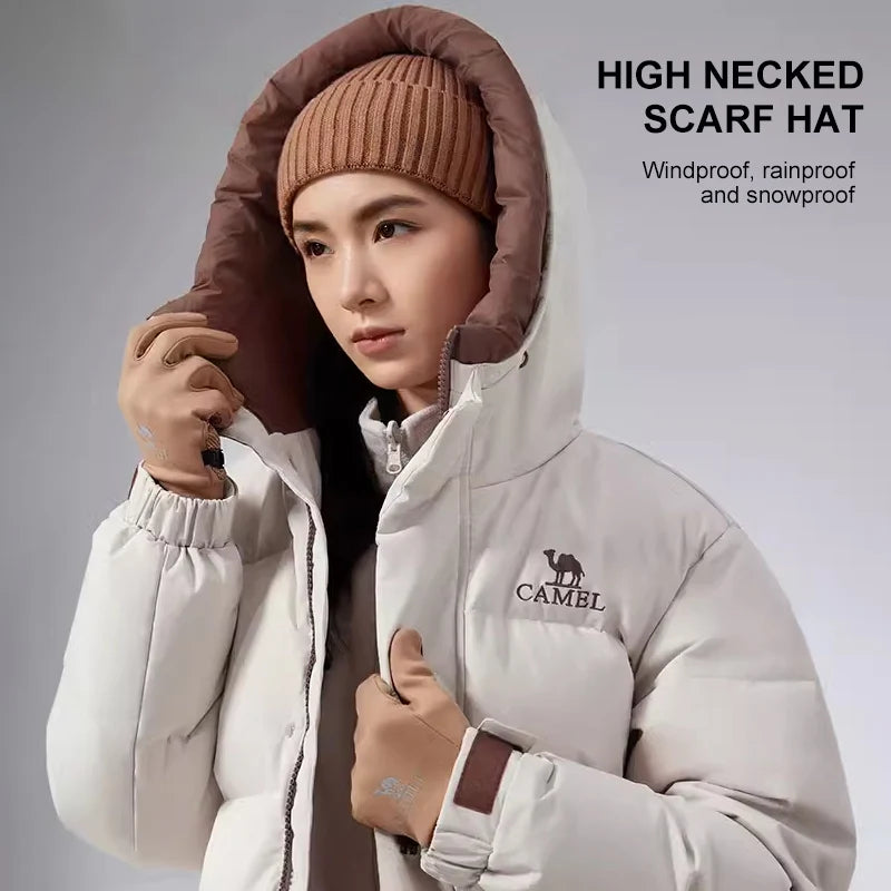 GOLDEN CAMEL Outdoor Down Jacket Waterproof Windproof Thermal Winter Coat