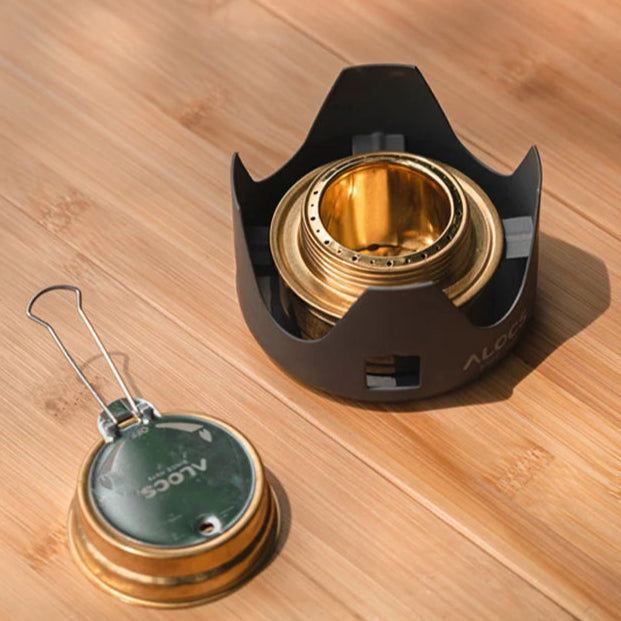 ALOCS Portable Alcohol Stove – Compact Windproof Camping Cooker for Outdoor Heating & Tea Brewing