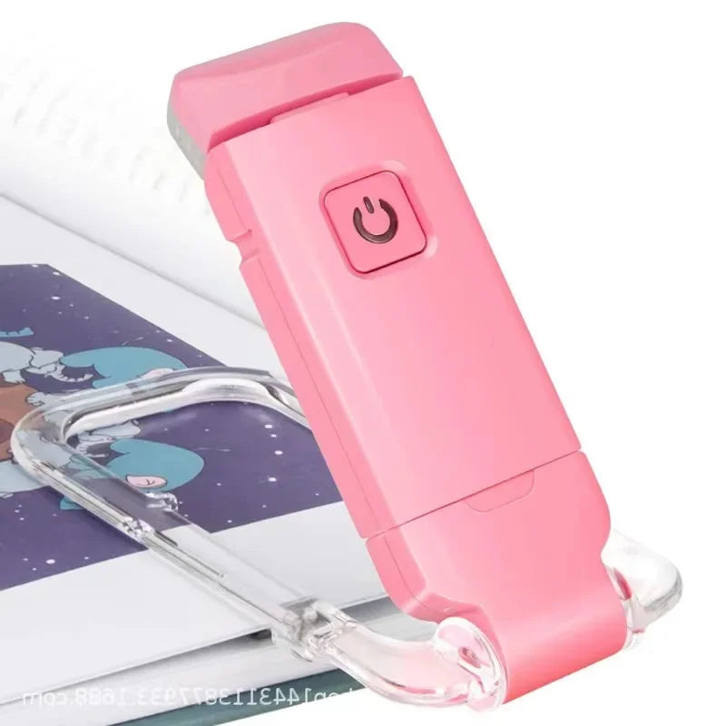 USB Clip Book Light – Amber Glow, 3 Modes, Foldable Design