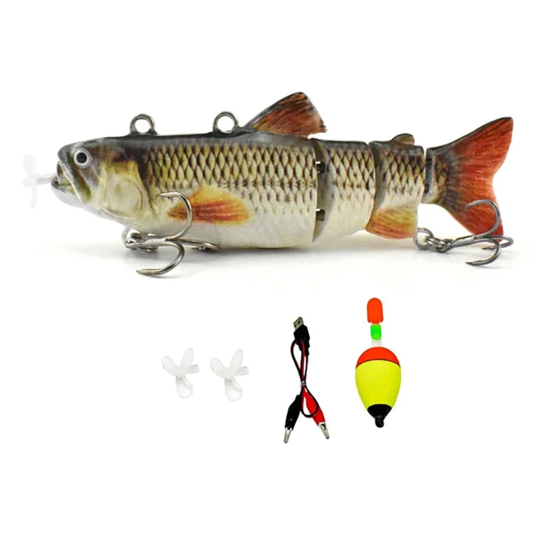 35G Automatic USB Rechargeable Swimbait Slow Sinking Lure - 4-Segment