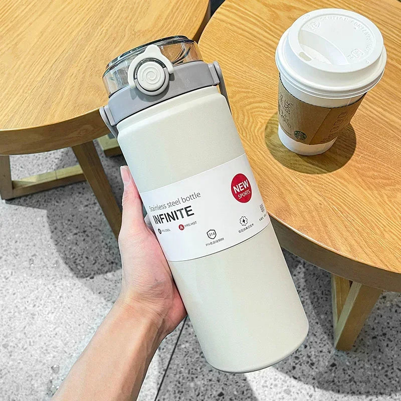 1L/1.2L Insulated Thermo Flask with Straw – Hot & Cold Use