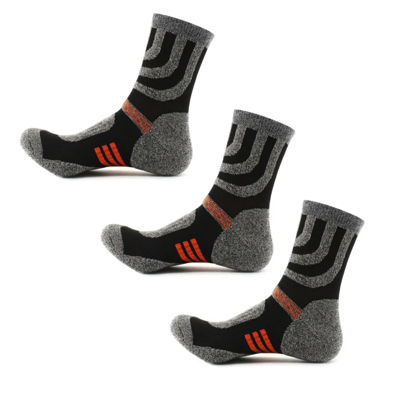 3 PAIRS Anti-Blister Winter Terry Socks – Outdoor Sports Running Cycling Camping Trekking