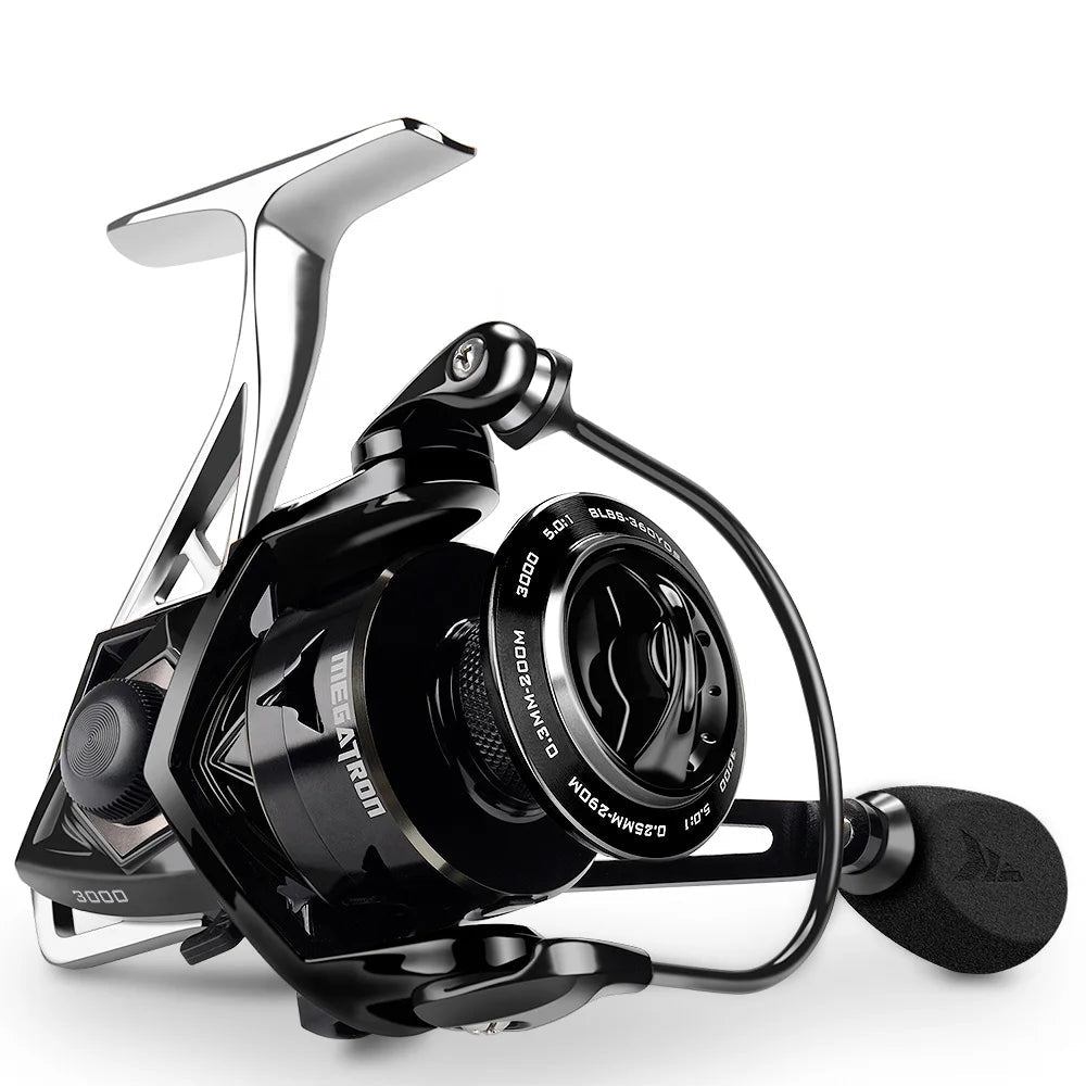 KASTKING Megatron spinning reel with CNC aluminium spool and carbon drag system