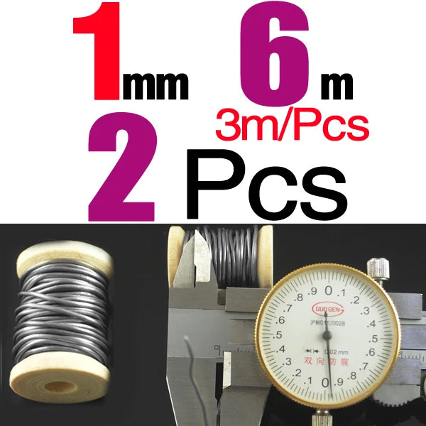 2PCS Round Soft Lead Wire for Fly Tying – 0.5MM & 1MM Diameter