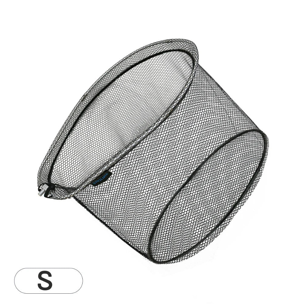 Black mesh fishing net on a white background with 'SANLIKE' branding.
