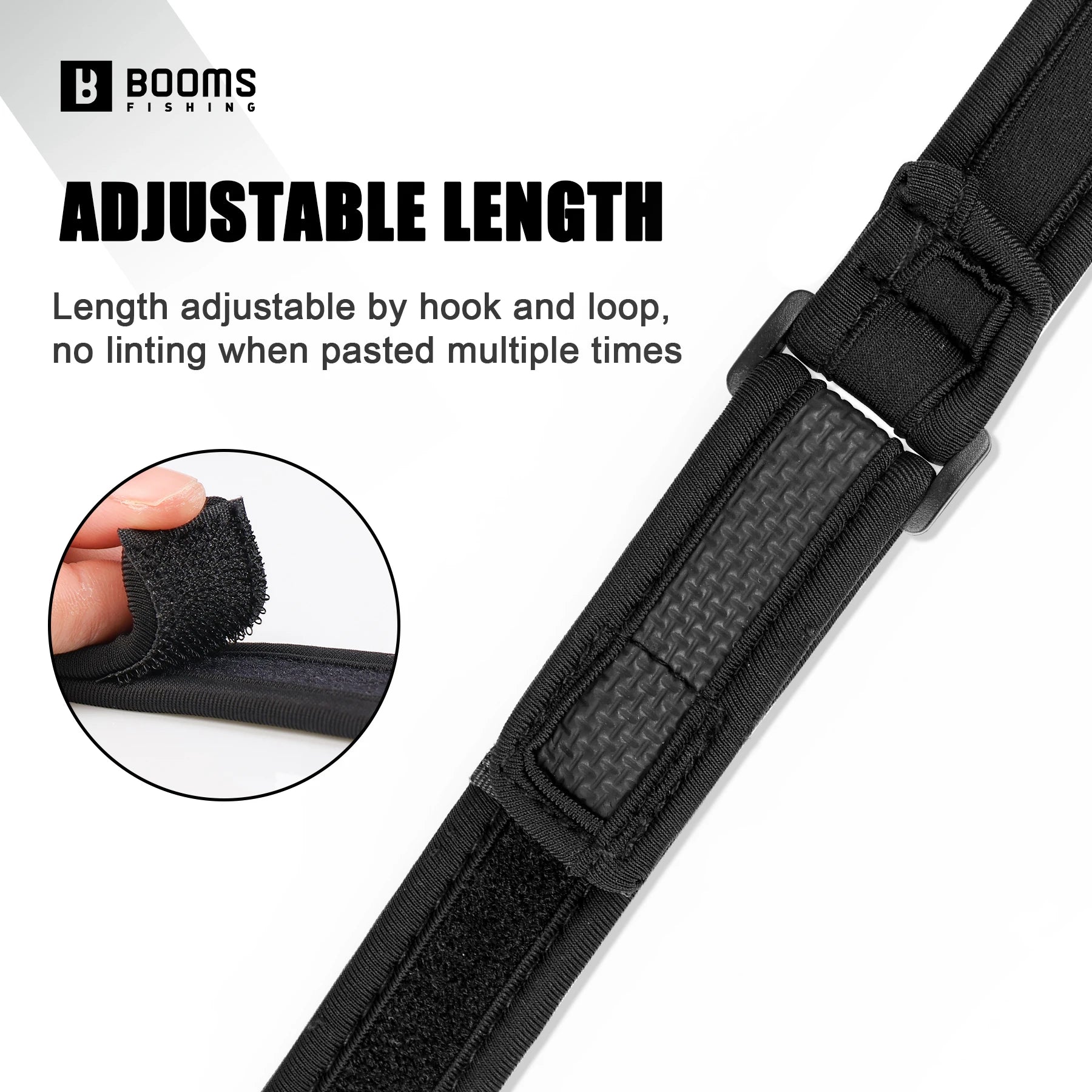 Adjustable fishing rod carry strap with anti slip pad