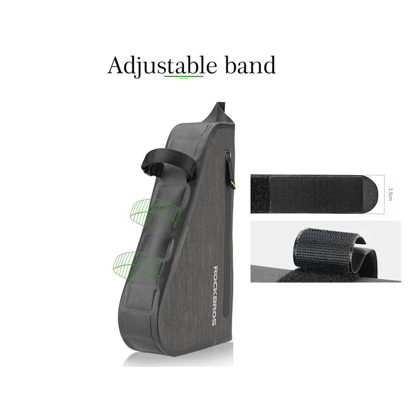Adjustable strap mounting system triangle bike bag