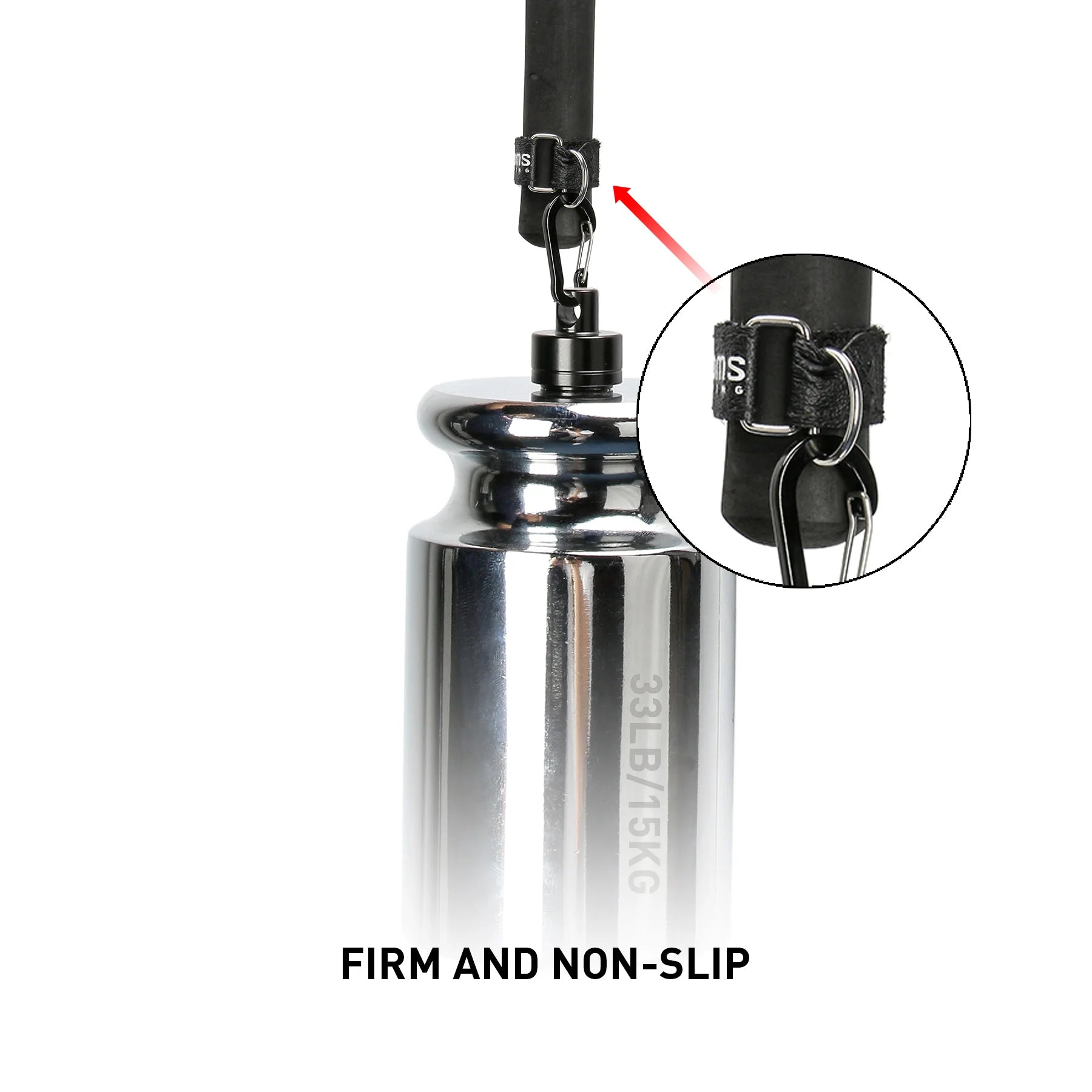 Anti-slip neoprene fishing rod strap mounted on a boat rod holder for stability