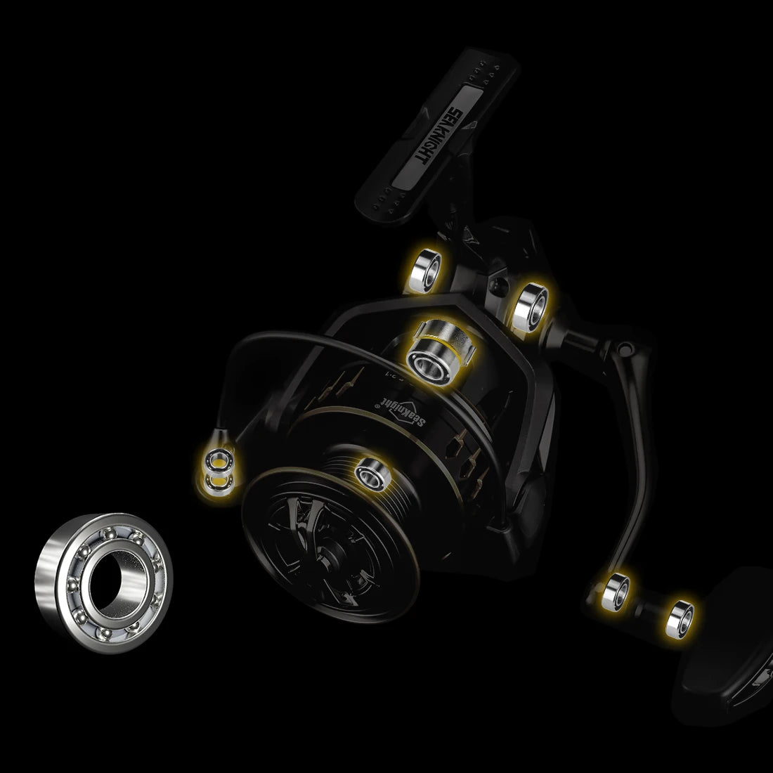 ARCHER II baitcasting reel lightweight body and performance chart for speed and drag capacity