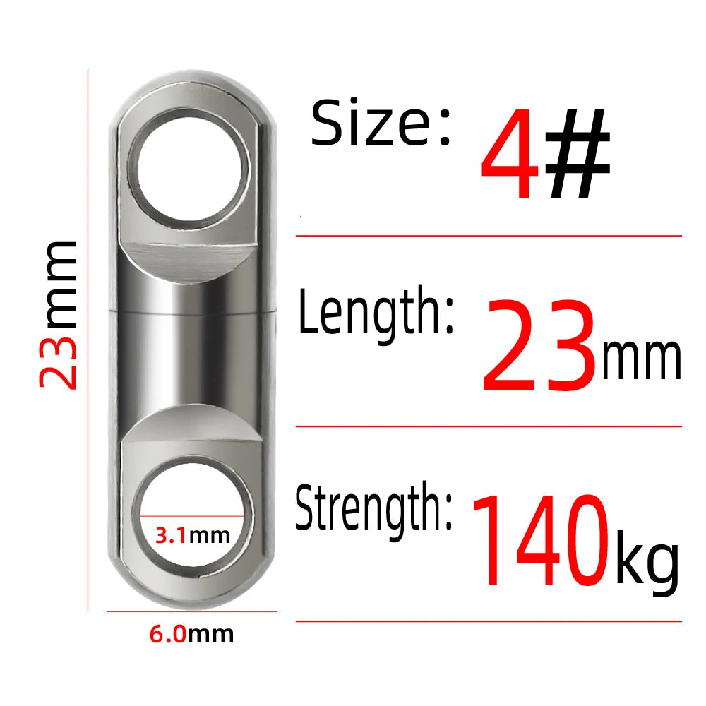 Ball bearing barrel swivel rated to 140kg strength