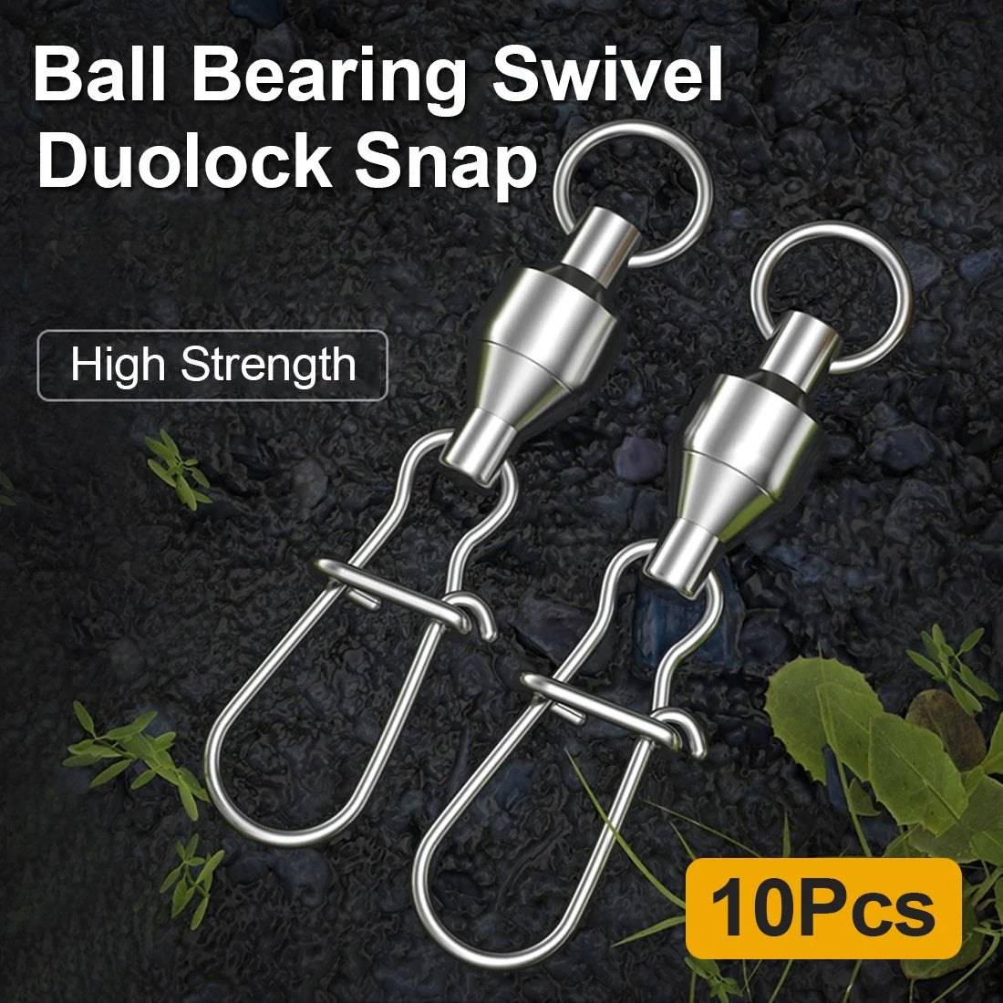 Ball bearing duolock snap swivels 10PCS pack