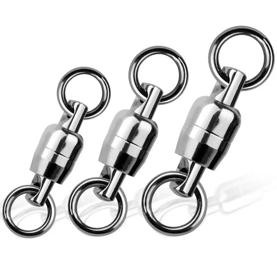 Heavy duty ball bearing fishing swivel with solid welded rings