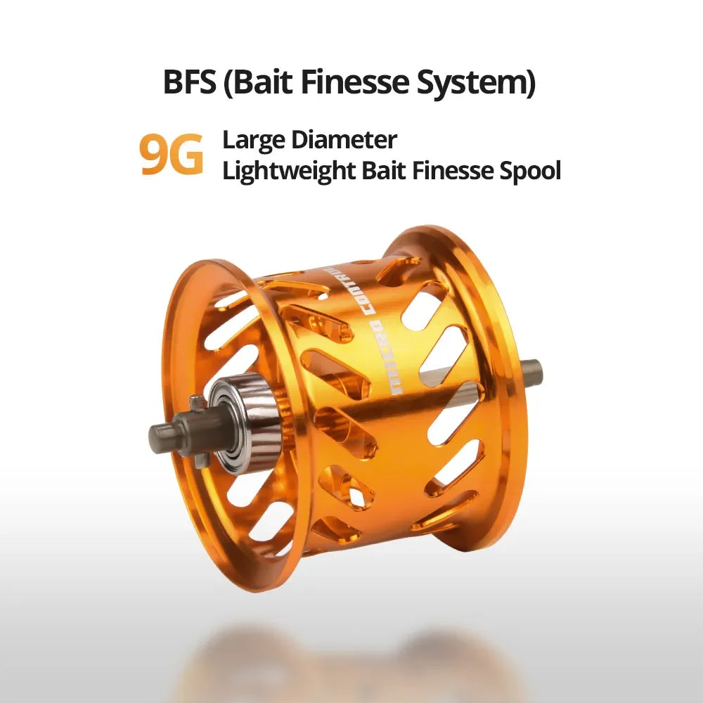 BFS reel internal finesse system showing lightweight spool and smooth line management for micro-lure performance