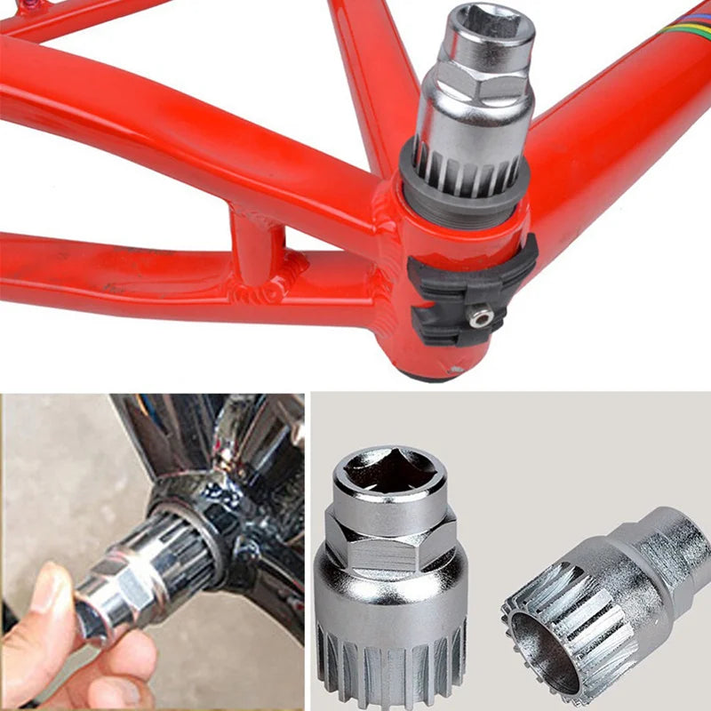 Bottom bracket remover tool showing size and fitting detail