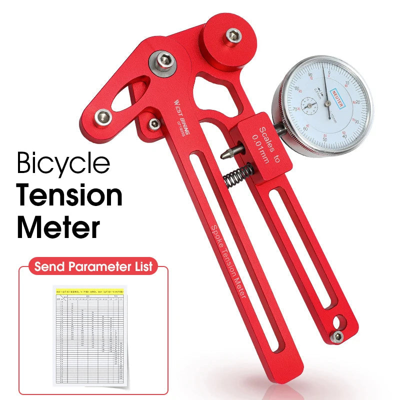 Bicycle spoke tension meter with calibration ring accessory