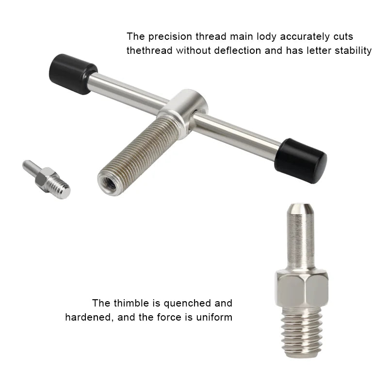 Threaded drive pin components for bicycle chain breaker tool