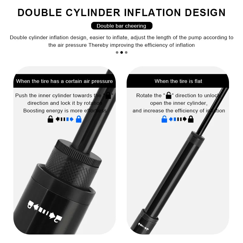 Bicycle hand pump compatible with Presta and Schrader valves