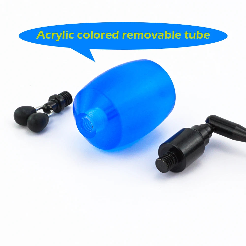 Acrylic bite alarm swinger indicator with removable tube