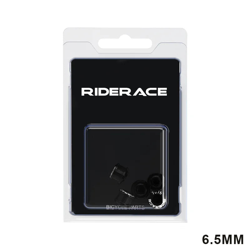 Black anodised bicycle chainring bolts packaged set 6.5mm