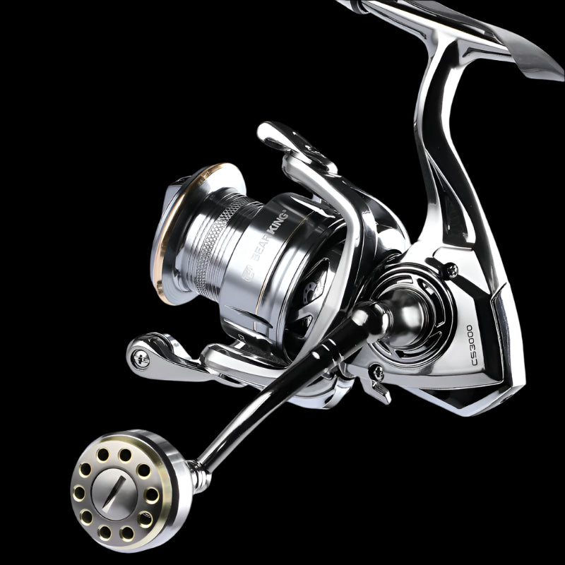 CAESAR spinning reel with corrosion-resistant build and precision pre-loading spool design