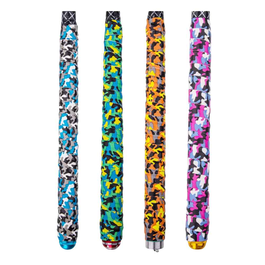 Set of colourful camouflage PU grip tapes for fishing rods and sports handles