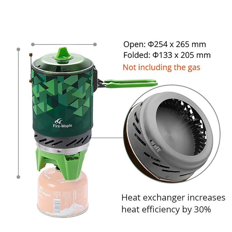 Camping stove base showing heat exchanger design
