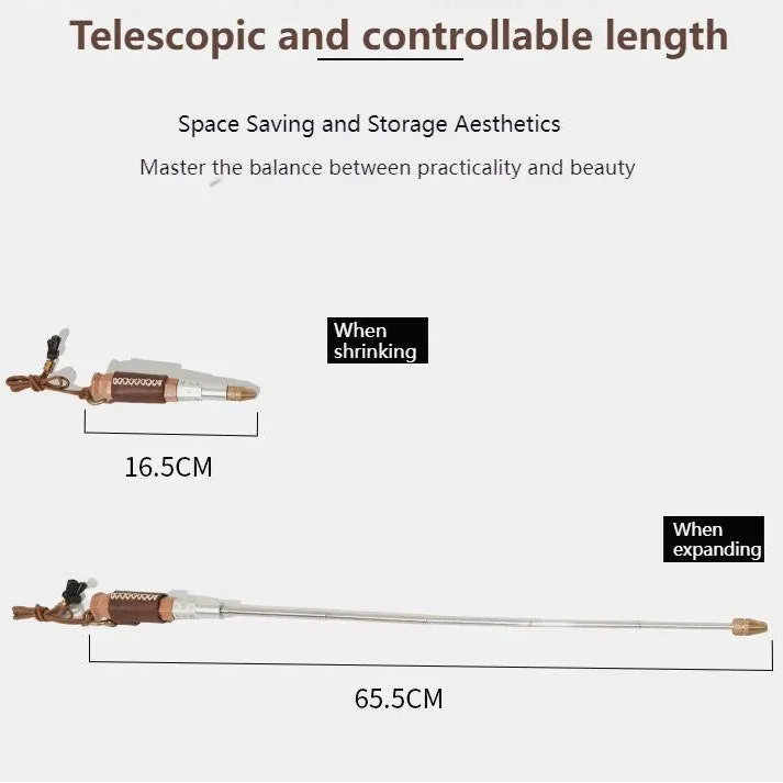 Telescopic fire blow tube collapsed for storage