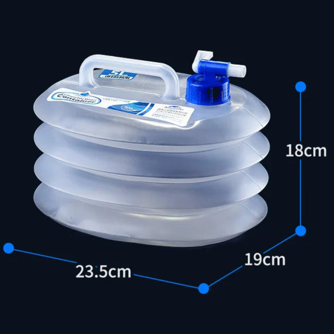 Collapsible water bucket folded size dimensions