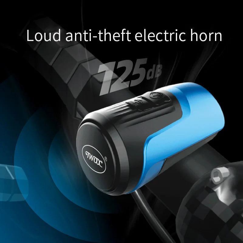 CYCLAMI loud 125dB anti-theft electric horn with blue detail for high-volume safety alert