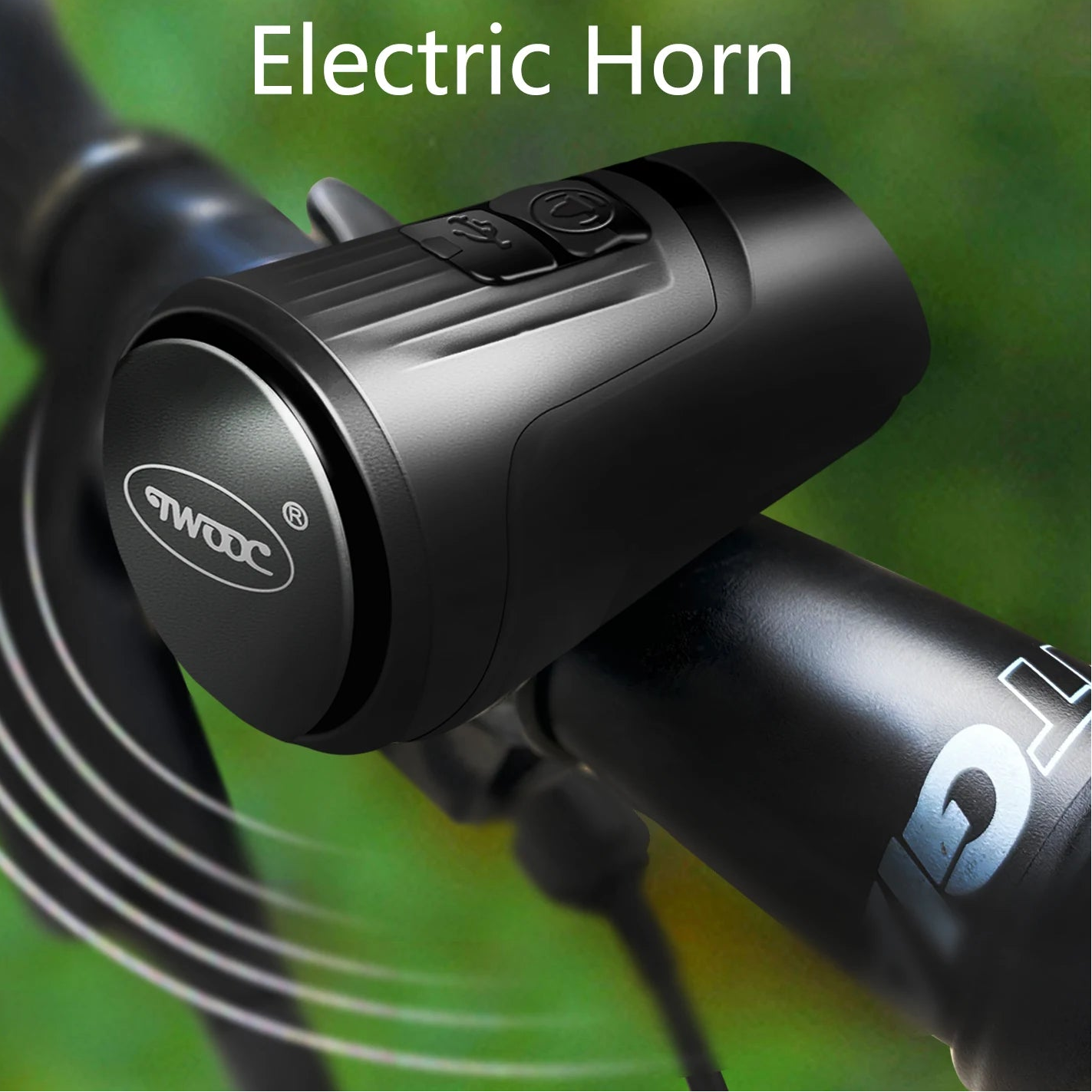 CYCLAMI rechargeable electric bike horn mounted on handlebars for road and MTB safety