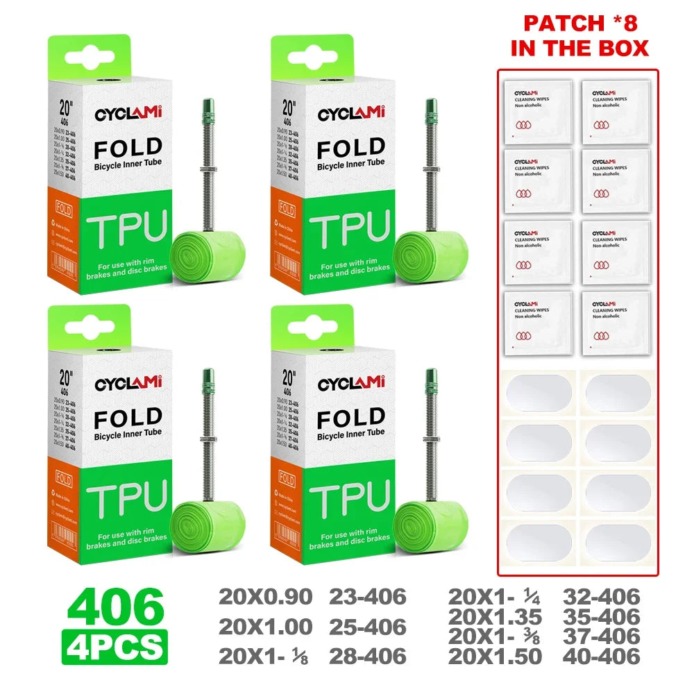 CYCLAMI TPU inner tube for 451 wheel size with included patch kit