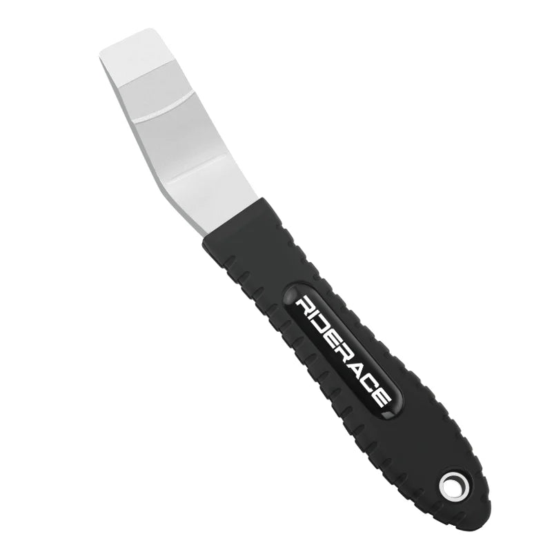 Angled view of disc brake rotor truing tool handle and slots