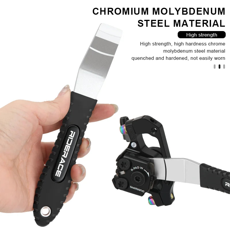 High strength steel disc brake rotor truing tool close-up