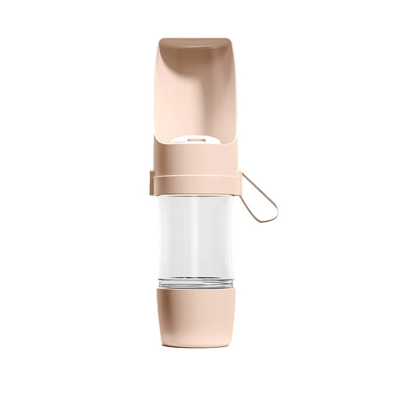 Pink dog travel water and food bottle