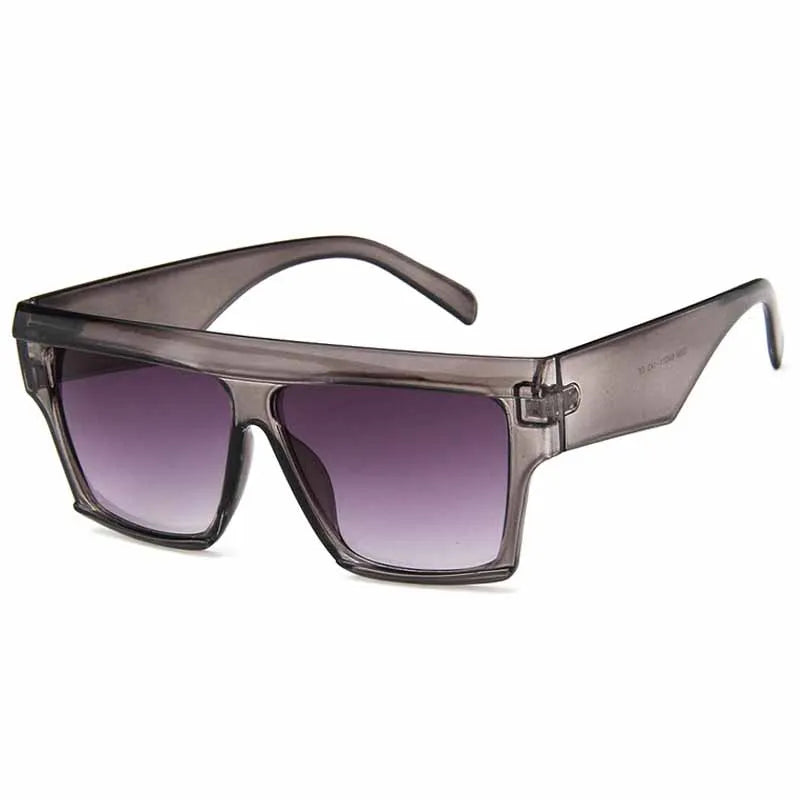 DOHOHDO black frame oversized sunglasses with soft purple gradient lenses for stylish travel and driving