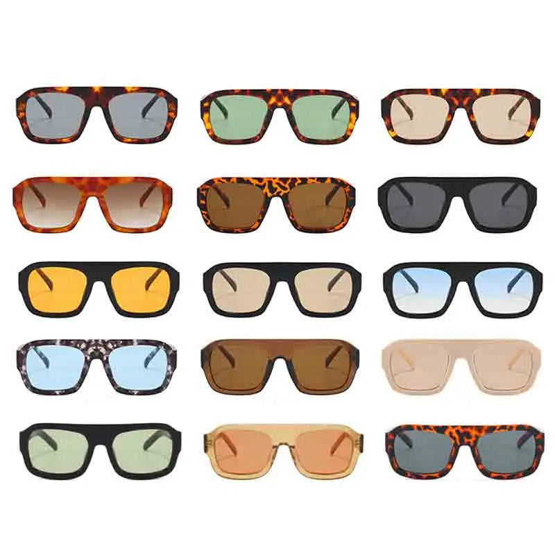 DOHOHDO oversized pilot sunglasses displayed in multiple frame and lens colour options