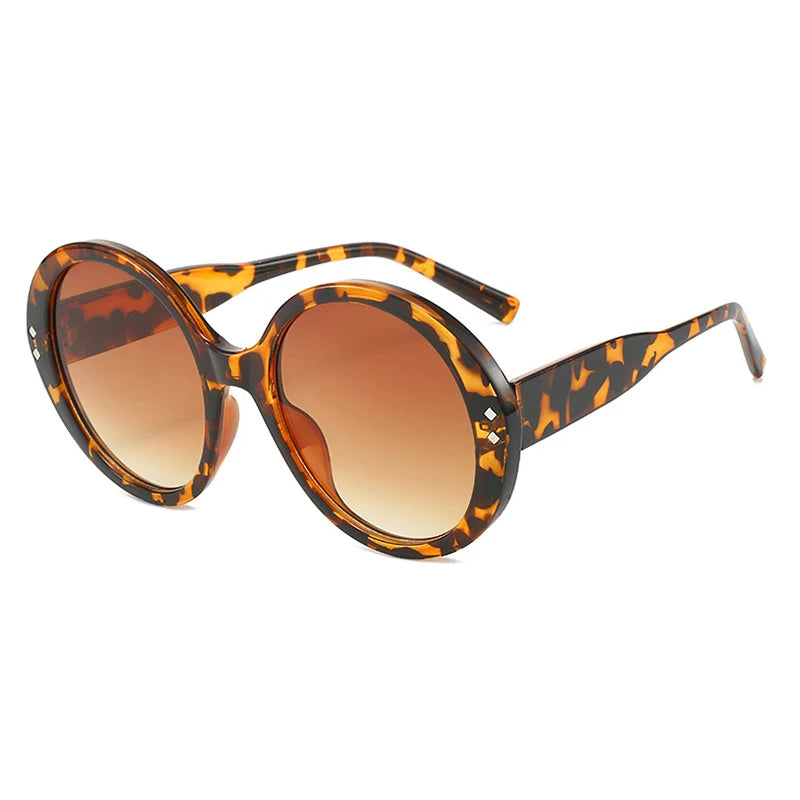 DOHOHDO tortoiseshell round sunglasses with warm brown lenses delivering vintage charm and comfortable fit for outdoor fashion