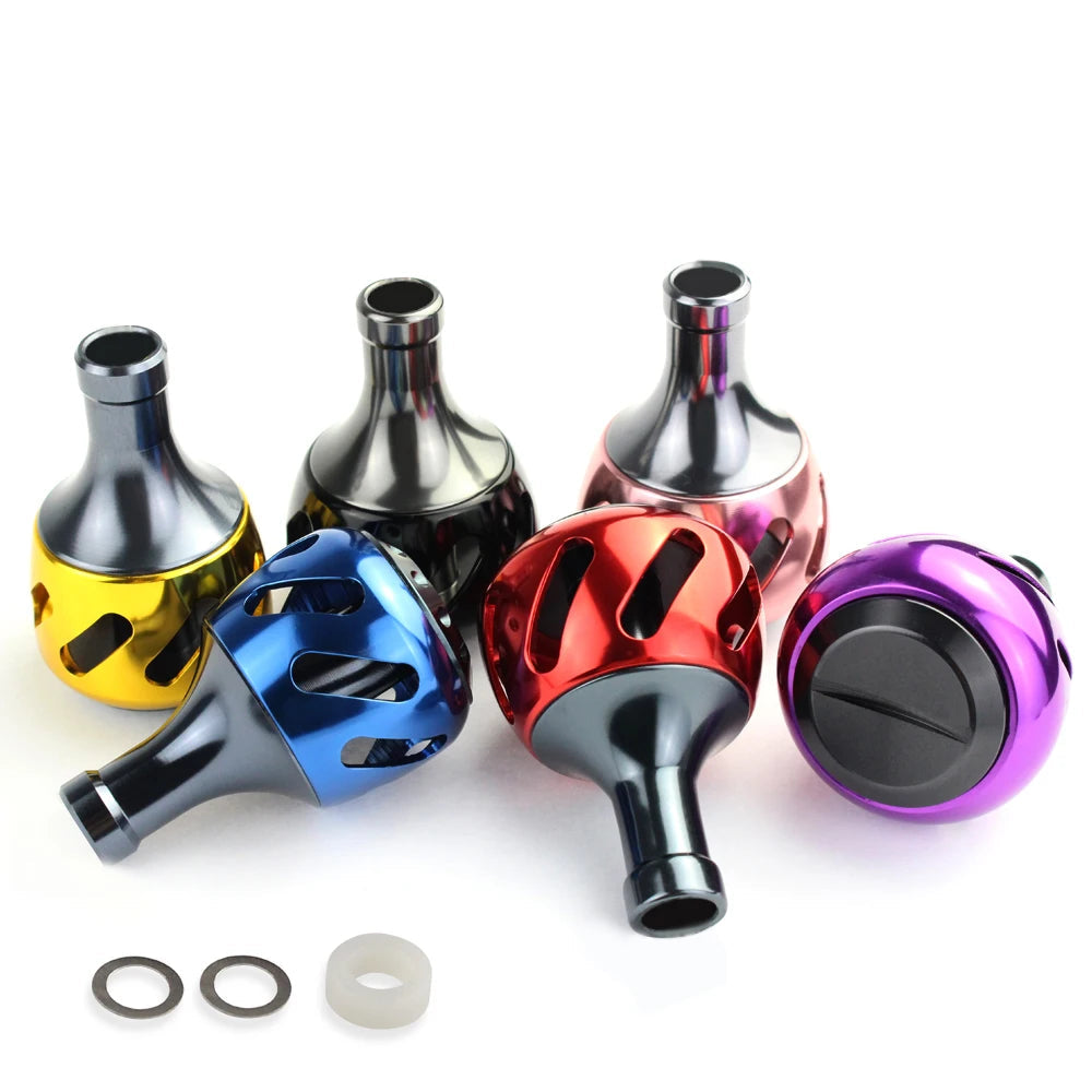 EKFAN aluminium handle knob selection in multiple colours for spinning and baitcasting reels
