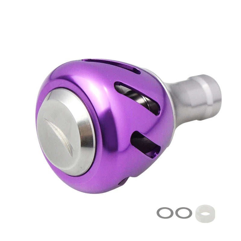EKFAN purple aluminium reel handle knob offering precision balance and enhanced comfort for long retrieves
