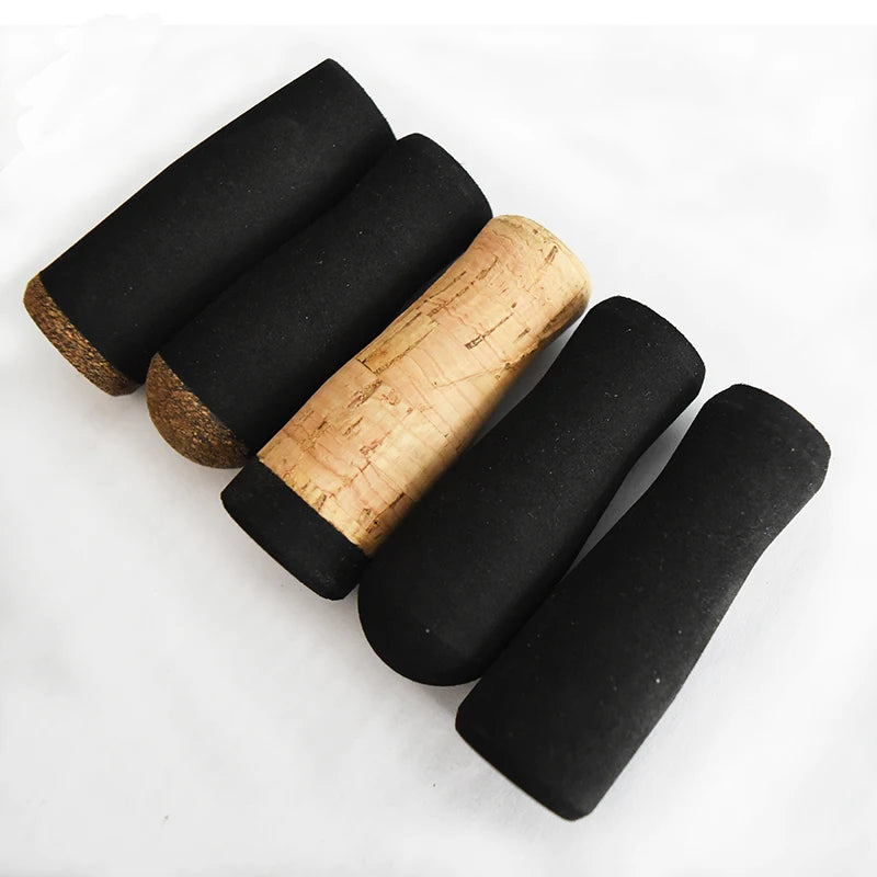 Set of EVA and cork fishing rod grips for handle repair and custom rod building