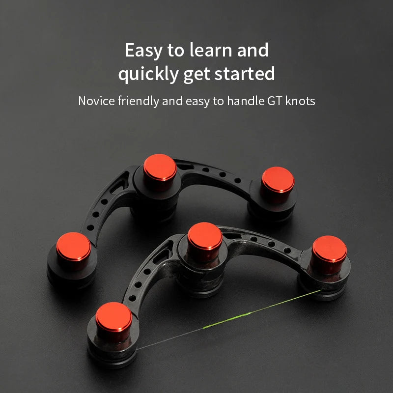 FG knot tying tool setup for braid to leader rigging