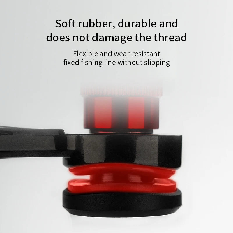 FG knot tying tool tension grips for braid leader knots
