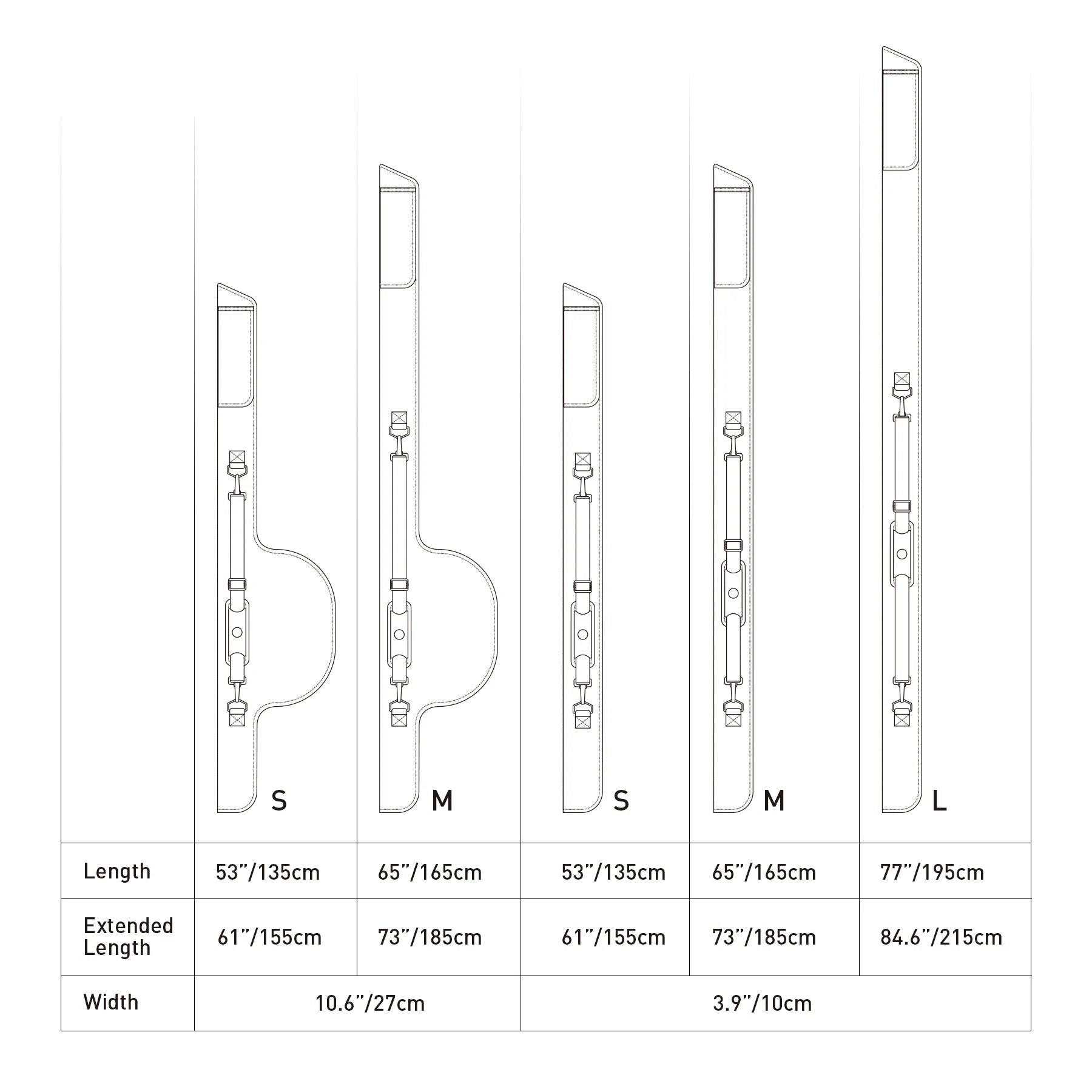 Fishing rod bag size comparison and measurements