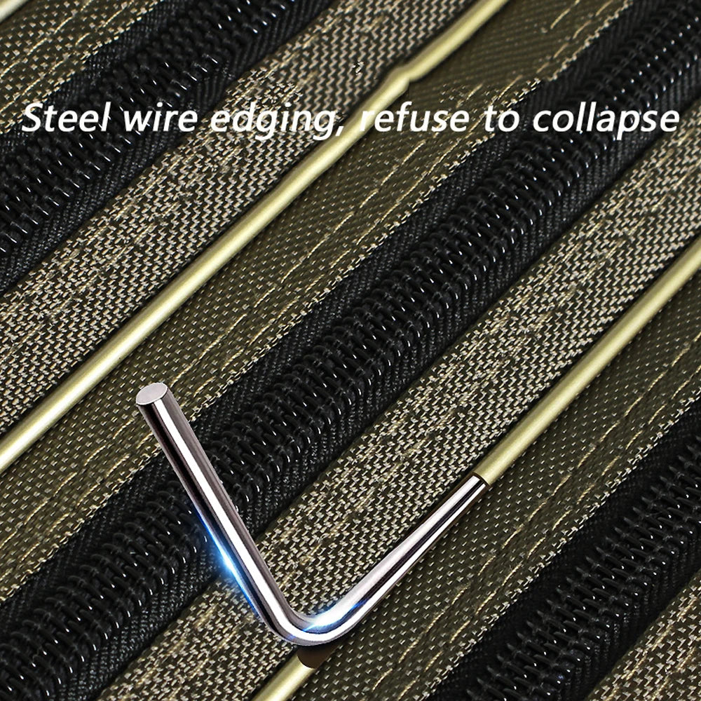 Fishing rod bag heavy duty zipper close up