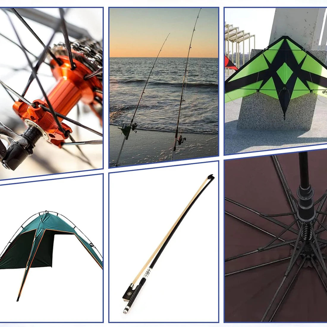 Carbon fibre insert rod reinforcing damaged fishing rod section for smooth repair