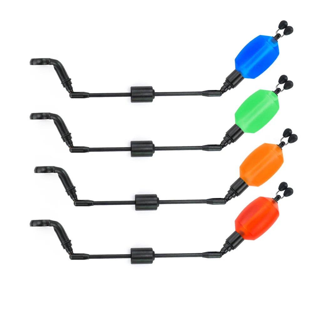 Fishing swinger indicator set with red blue and green tubes