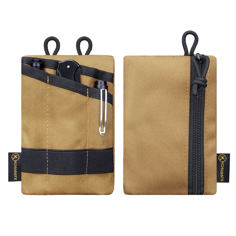 Fishing utility pouch front and rear view